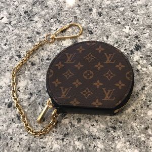 Authentic Louis Vuitton Monogram round coin pouch